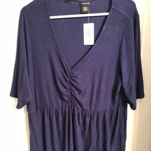 Women’s Plus Torrid NWT navy babydoll top size 2